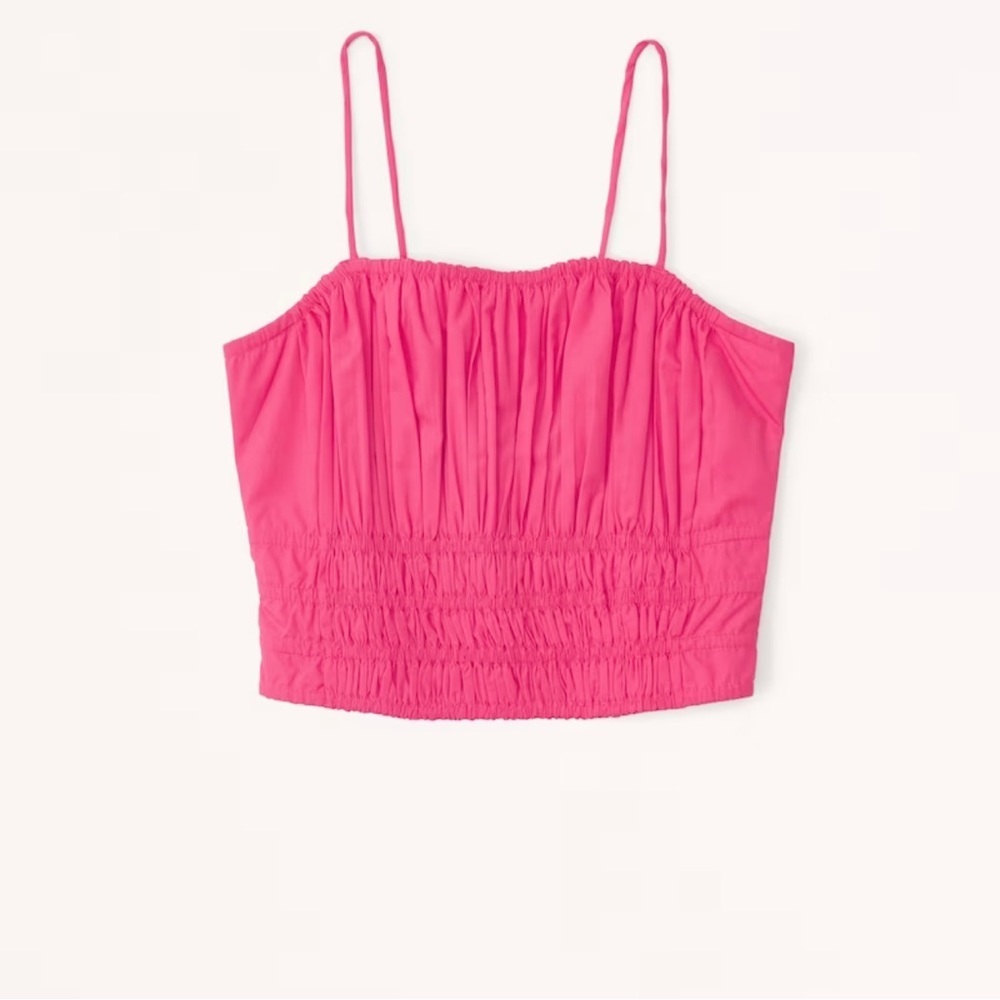 NEW Abercrombie & Fitch X The Trevor Project Pride Poplin Ruched Set Top SZ XXXL